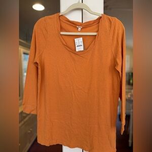 J. Crew Orange Long Sleeve Tee
